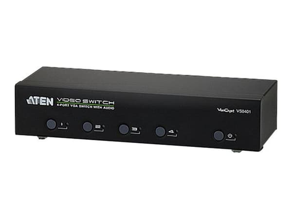 ATEN VanCryst VS0401 - Video/audio switch - 4 x VGA / audio - stasjonær