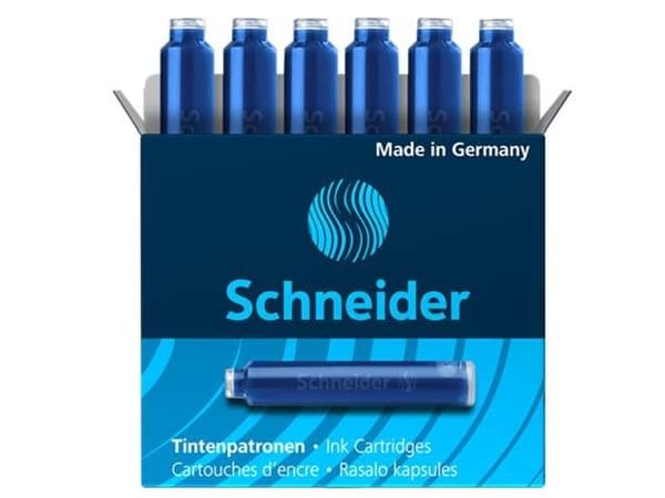 Schneider Schreibgeräte mustepatruuna, Blå, 6 stk