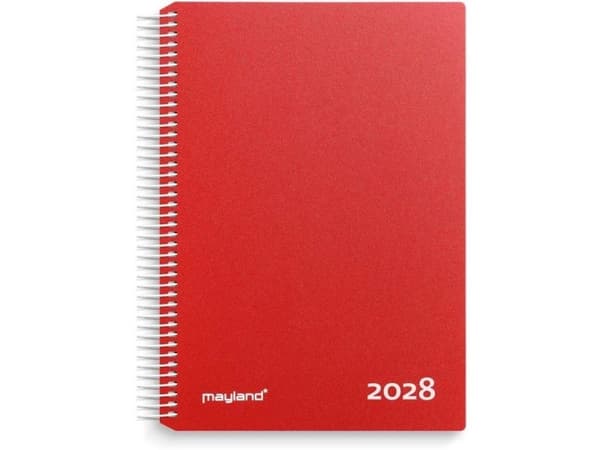 Årtidskalender röd PP-plast 2028