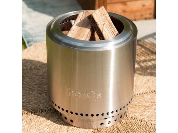 herQs Smokeless FirePit - Cozy - Silver