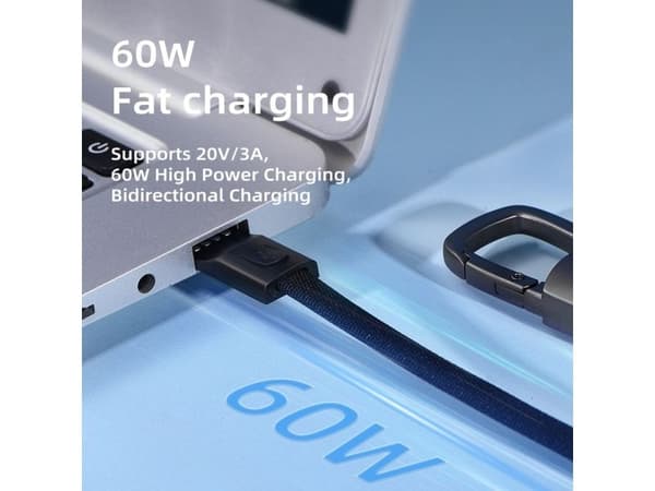 Tech-Protect Ultraboost DNA Cable with Keychain USB-C PD 60W / 3A - Gray
