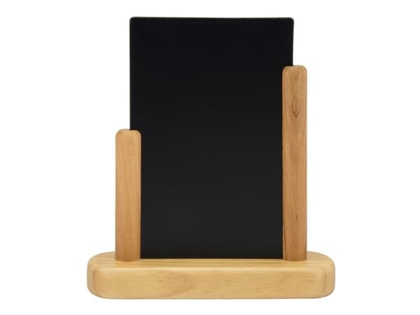Securit® ELEGANT A6 bordsymbol teakfärgat bokträ