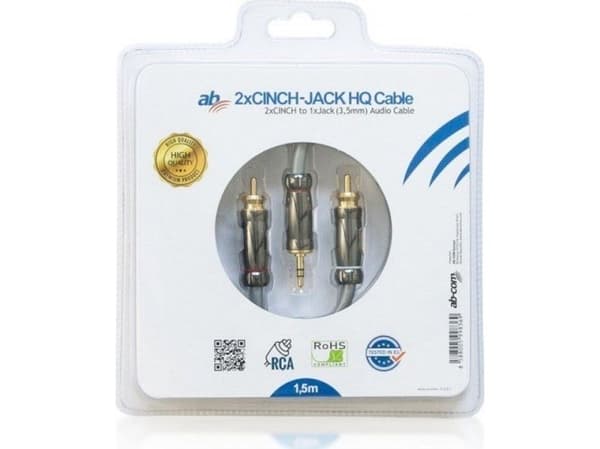 AbCom kabel AB HQ Jack–Cinch 1,5 m