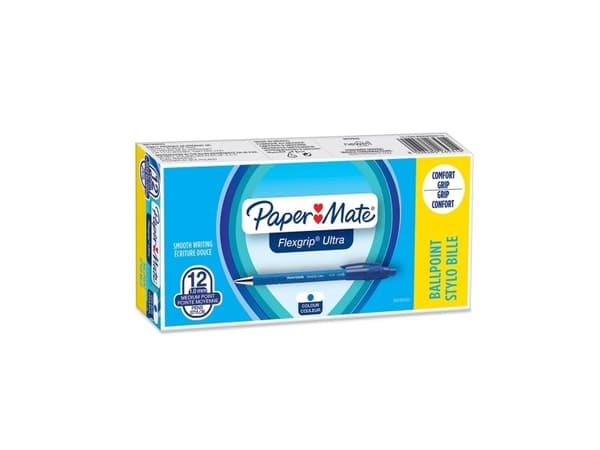 Papermate Flexgrip Ultra, 12, medium Blue, Blå, 12 styck