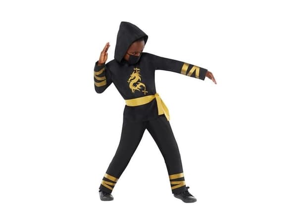 Guld drage ninja kostume