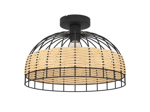 EGLO ANWICK LOFT E27 Ø380 SORT/NATUR