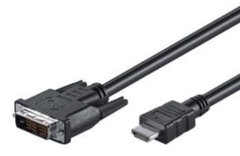 M-CAB - Sovitinkaapeli - HDMI uros - DVI-D uros - 3 m - musta
