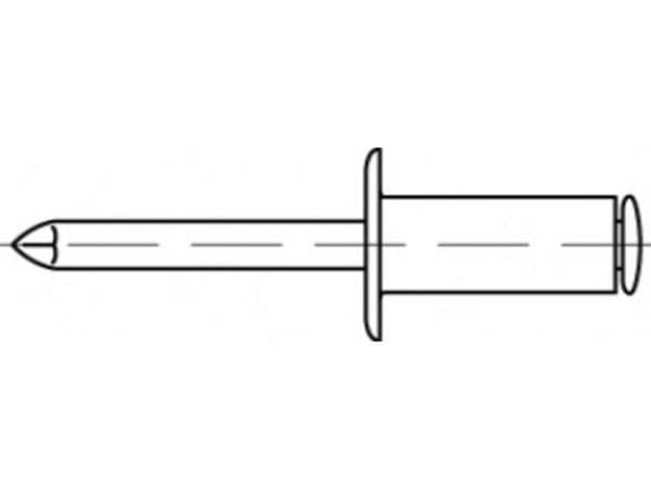 TOOLCRAFT TO-5444376 Blindnitter 4 mm Rustfrit stål 500 stk