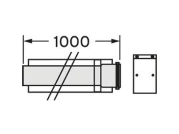 Vaillant flexrör 1,0 m - PP Ø60-100 303903