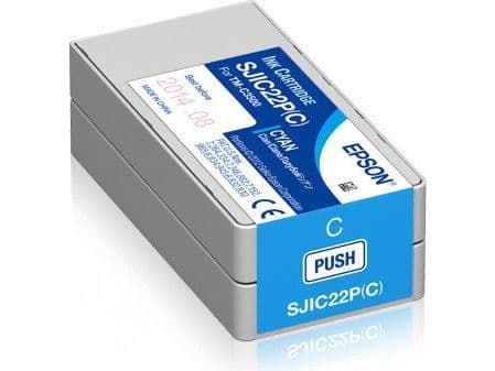 Epson SJIC22P(C) - Cyan - original - bläckpatron - för TM C3500