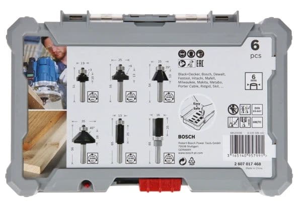 Bosch - Fresekutter - for bløtt tre, løvtre - 6 deler