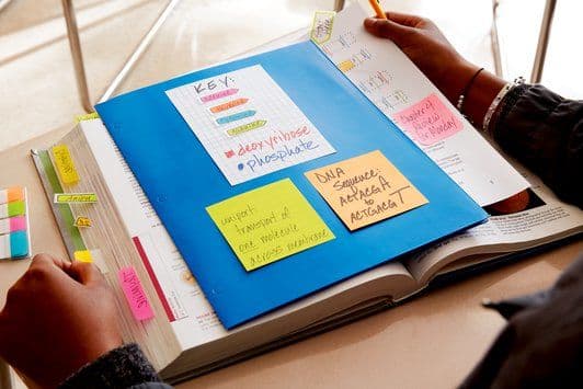 Post-it notes neon 76x76 mm ass. farver 654TFEN (6 stk.)