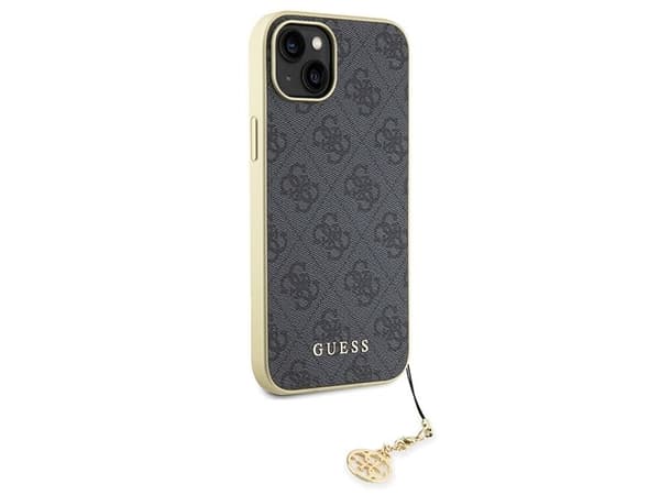 Guess 4G Charms Collection-etui til iPhone 15 Plus - grå