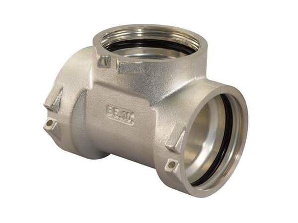 Uponor RS tee RS2-RS2-RS2 - forkromet messing UPONOR