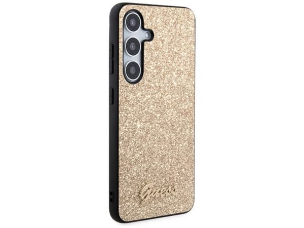 Guess Glitter Script-etuiet for Samsung Galaxy S24 - gull