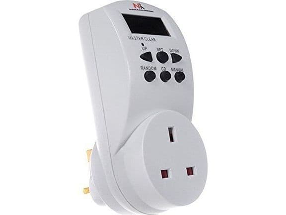 Maclean MCE05, Daglig timer/veckotimer, Vit, Digital, Knappar, 12 timmar/24 timmar, CE