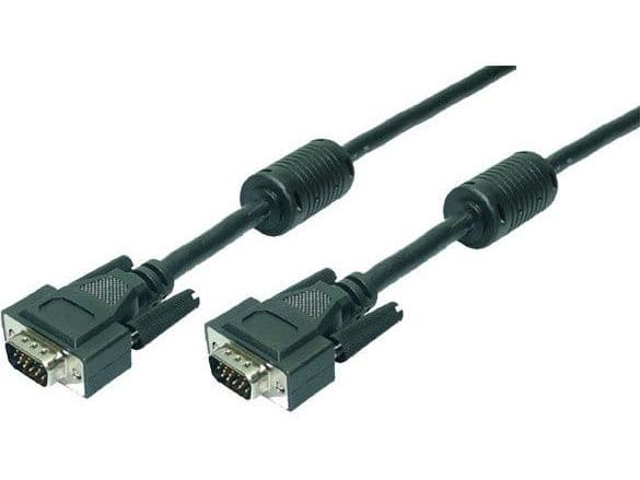 LogiLink CV0017, 15 m, VGA (D-Sub), VGA (D-Sub), Sort, Hanstik/Hanstik, RoHS