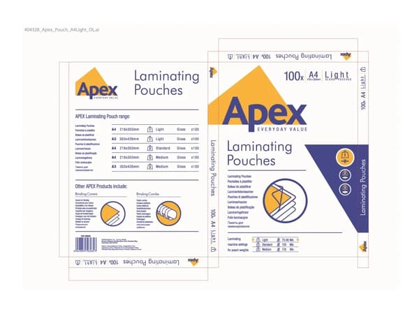 Laminointitasku A4 75/80 mic 100kpl/pakkaus - (100 kpl)