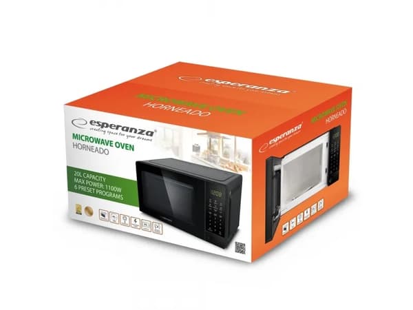 Esperanza EKO009 Mikroaaltouuni 1100W Musta