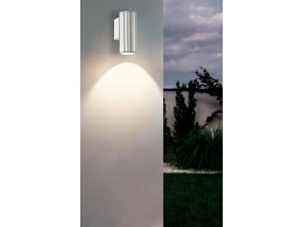 EGLO RIGA utendørs vegglampe i rustfritt stål