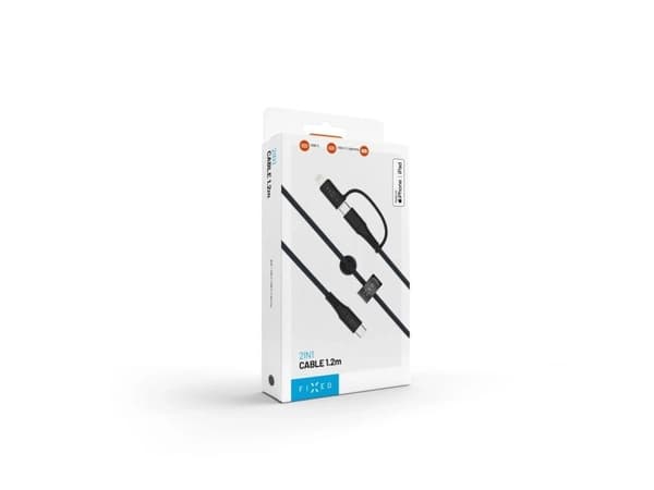 FIXED FIXDB-CCL12-GR, 1,2 m, USB C, USB C/Lightning, USB 2.0, 4,8 Gbit/s, Harmaa