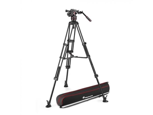 Manfrotto Twin Alu stativ med 608 hode - medium