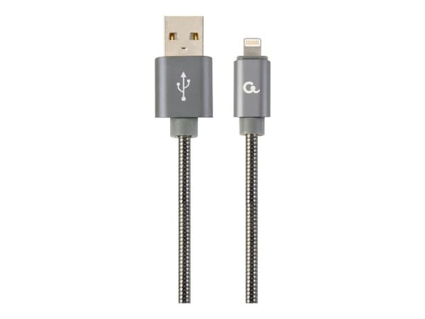 Cablexpert Premium - Lightning-kaapeli - USB uros - Lightning uros - 1 m - metallinharmaa