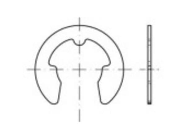 TOOLCRAFT låseskiver utvendig diameter 9,3 mm DIN 6799 rustfritt stål 250 stk