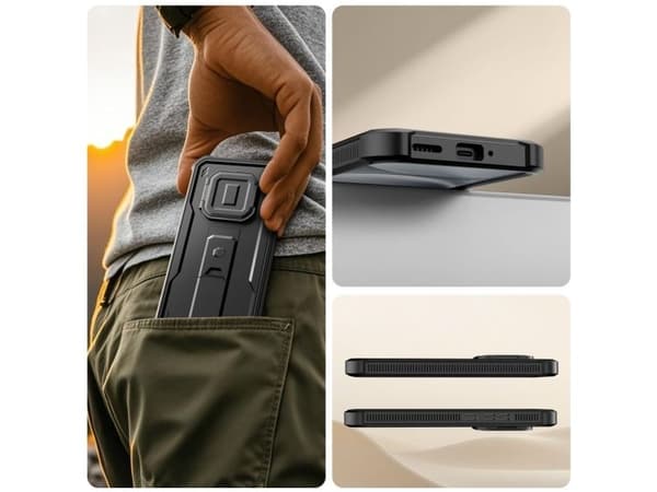 Tech-Protect Kevlar Cam+ 2-sett etui til Xiaomi Redmi Note 15 Pro 5G - sort