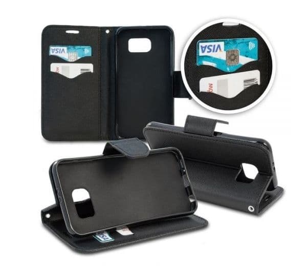 iPhone X / XS-deksel - flip med magnet - sort