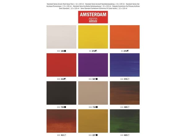 Amsterdam Standard Series akrylfärg value pack | 12 x