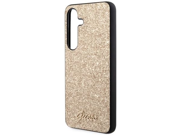 Guess Glitter Script-etuiet for Samsung Galaxy S24 - gull