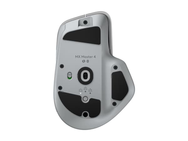 Logitech MX Master 4, Oikeakätinen, Laser, RF Wireless + Bluetooth, 8000 DPI, Harmaa