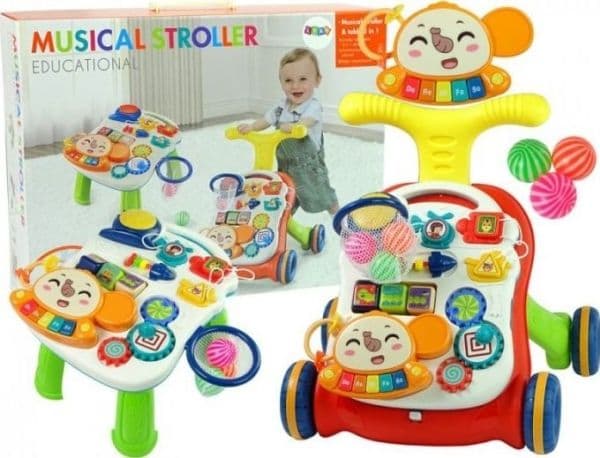 Lean Sport Interactive Pushchair Walker Bord 2i1 Rød