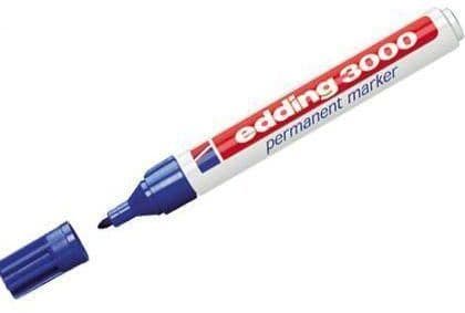 edding 3000 - Markør - permanent - blå - 1.5-3 mm