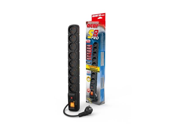 Acar S8 PRO 8-pistorasia 5 m musta (W0144)