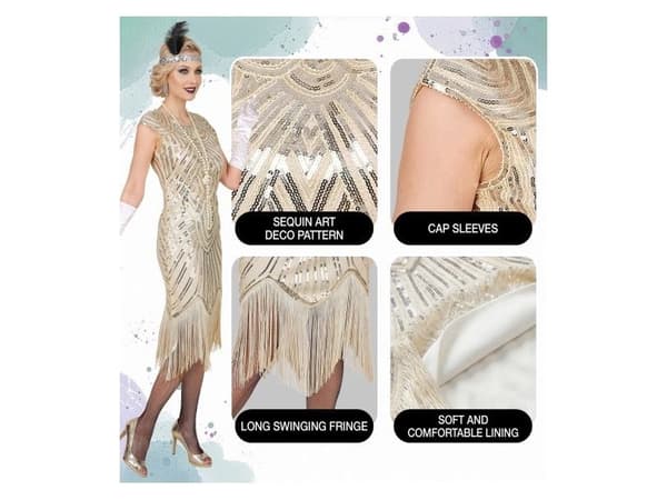 Gatsby Flapper kjole kostume