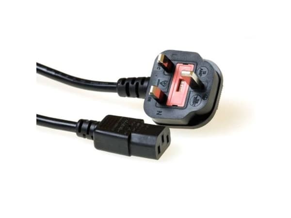 ACT Powercord UK plug - C13 black 1 m