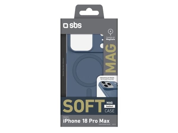 SBS Instinct Mag-etui til iPhone 18 Pro Max / 17 Pro Max, kompatibelt med MagSafe – blått