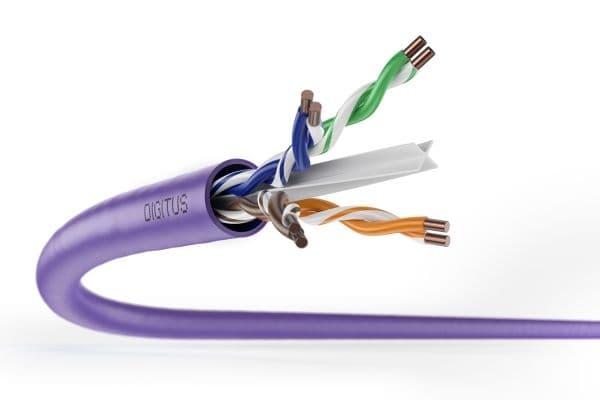 DIGITUS - Samlet kabel - 305 m - U/UTP, uskjermet - simpleks - CAT 6a - solid - lys blå, RAL 5012