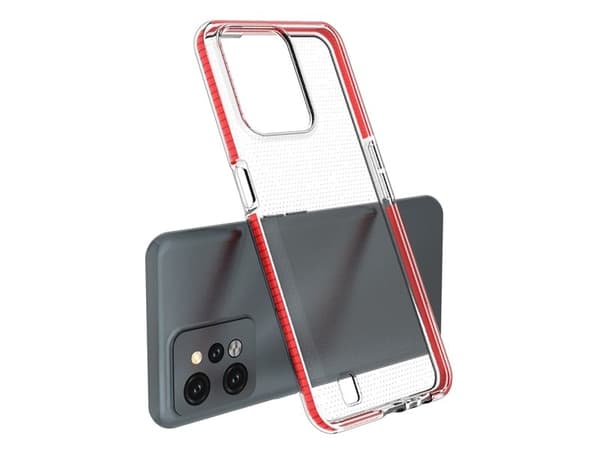 Spring Case för Realme C31 silikonfodral med ram - ljusblå