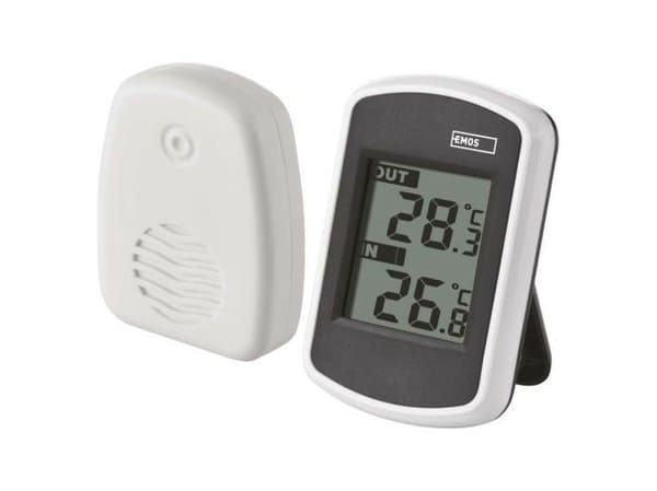 Emos 2603118000, Inne/Ute, Digitalt, Grå, Hvit, Rektangulær, °C, -40 - 60 °C