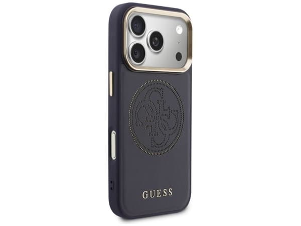 Guess perforert 4G MagSafe-deksel for iPhone 17 Pro - blå