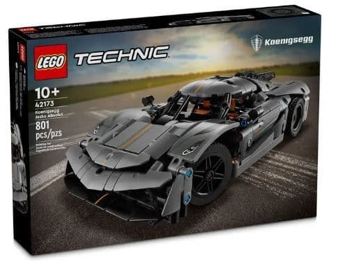 LEGO Technic 42173 Koenigsegg Jesko Absolut-hyperbil i grått