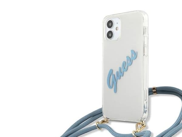 Guess GUHCP12SCRTVSBL hardcase iPhone 12 mini 5.4" - blå/blå Script Vintage