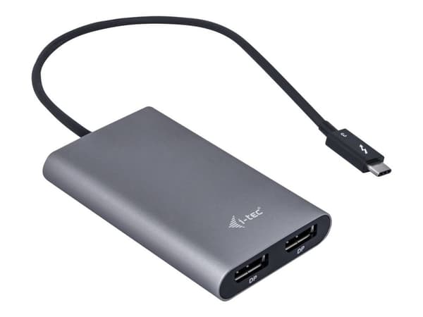 i-Tec Dual Display Port Video Adapter - Extern videoadapter - Thunderbolt 3 - 2 x DisplayPort