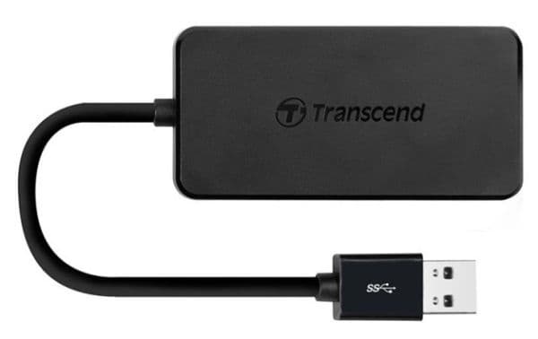 Transcend HUB2 - Hubb - 4 x SuperSpeed USB 3.0 - skrivbordsmodell
