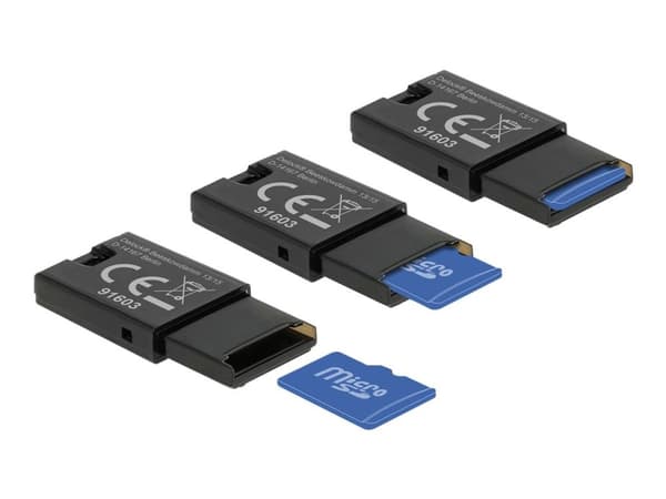 Delock - Kortleser (microSD, microSDHC, microSDXC, microSDHC UHS-I, microSDXC UHS-I, microSDHC UHS-II, microSDXC UHS-II) - USB 2.0