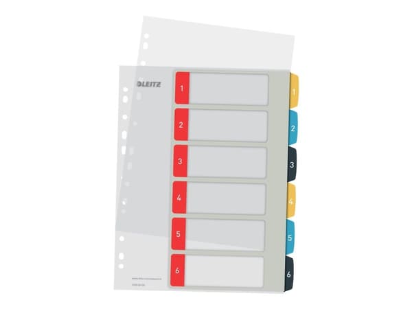 Leitz Cosy 1-6 tryckbart register, PP - (20 st.)