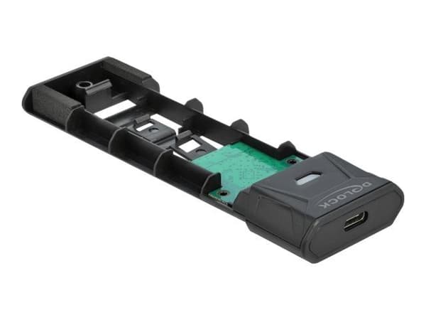 DeLOCK 42638, SSD-kotelo, M.2, PCI Express, 10 Gbit/s, USB-liitettävyys, Musta, Harmaa